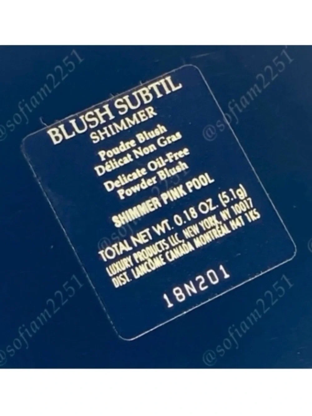 💖NEW!💖Lancôme Shimmer Pink Pool Blush Subtil Delicate Oil-Free Powder Blush NEW!